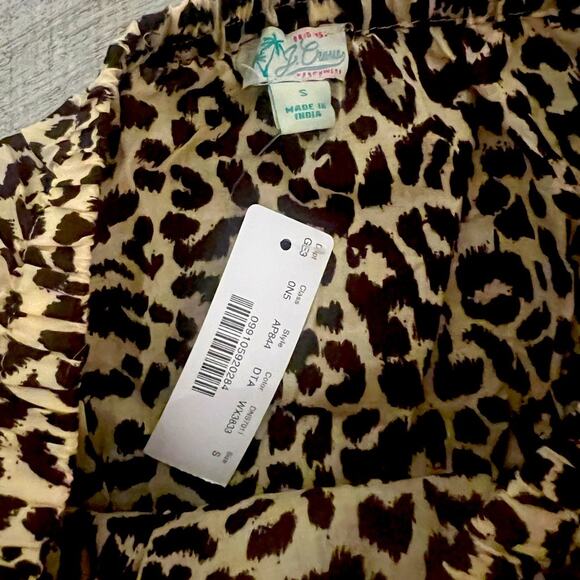 NWT J.Crew Strapless bow-front cover-up dress leopard small - Picture 3 of 4